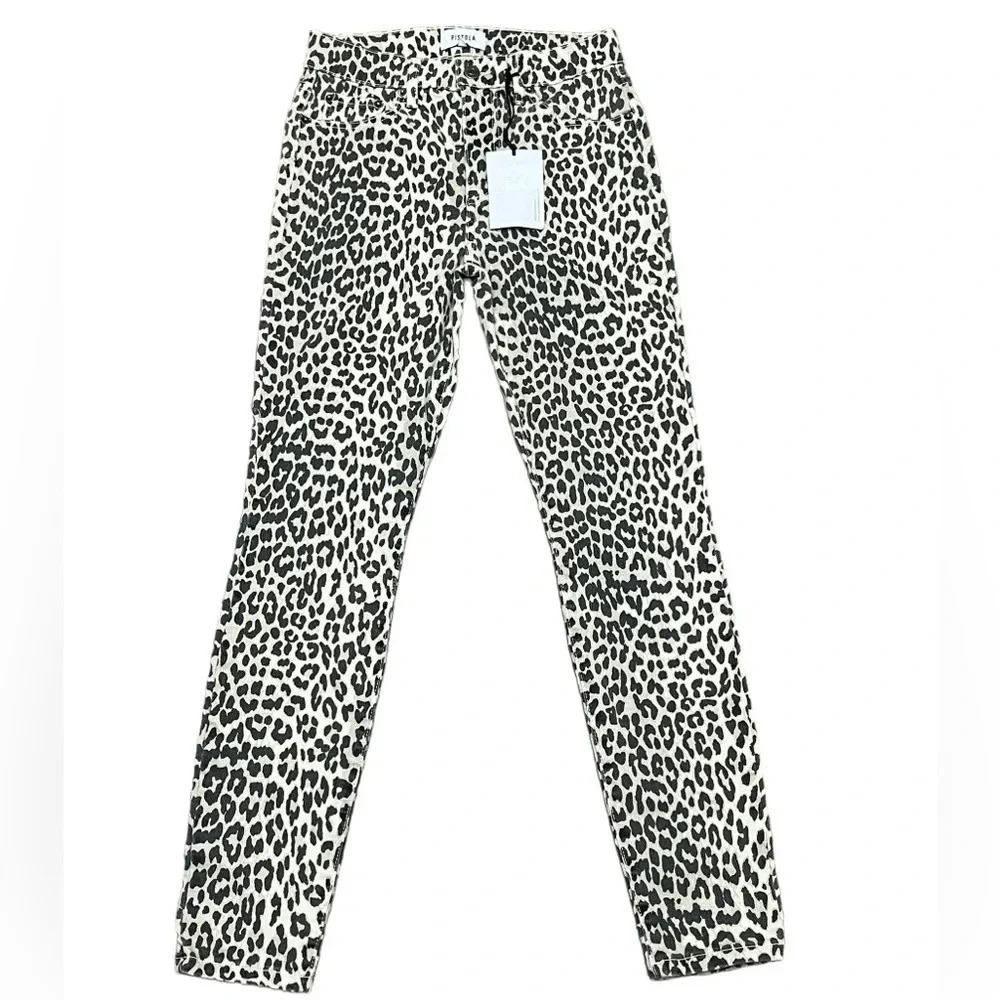 Pistola Aline High Rise Skinny Leopard Print 26 Women’s Jeans Outdoor Festival - Picture 1 of 9